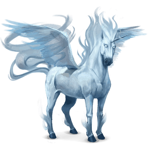 winged unicorn pony  air element