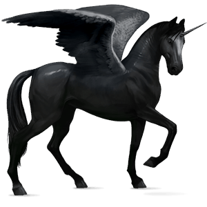 winged riding unicorn chestnut