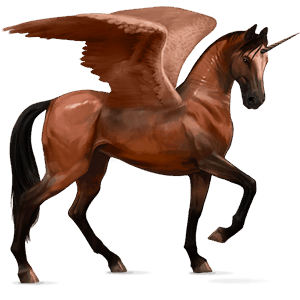 winged riding unicorn dun