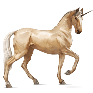 riding unicorn palomino