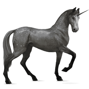 riding unicorn dapple grey