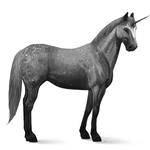 riding unicorn dapple grey