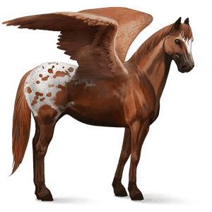 riding pegasus thoroughbred flaxen liver chestnut 