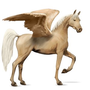 riding pegasus thoroughbred strawberry roan