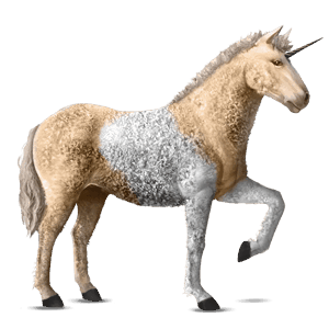 riding unicorn palomino tovero