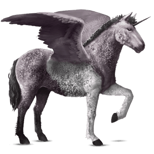 winged riding unicorn palomino