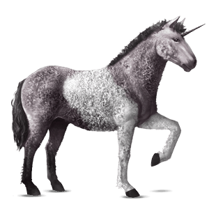 riding unicorn curly mouse grey tobiano