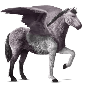 riding pegasus mouse grey tobiano