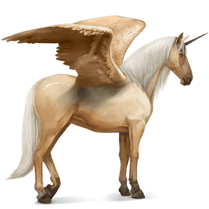 winged riding unicorn liver chestnut