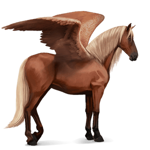 riding pegasus thoroughbred flaxen chestnut 