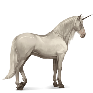 riding unicorn purebred spanish horse cremello