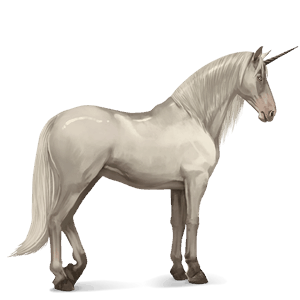 riding unicorn light grey