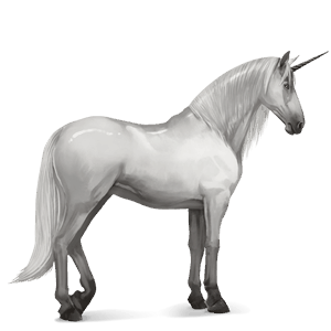 riding unicorn light grey