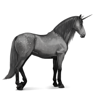 riding unicorn dapple grey