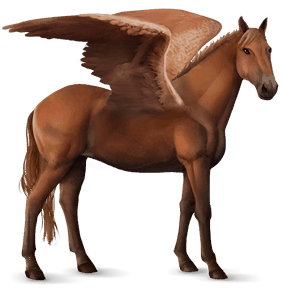 riding pegasus hanoverian chestnut