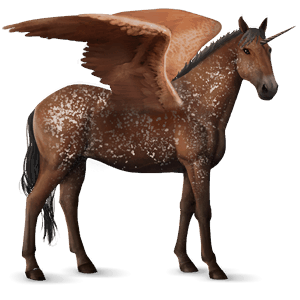 winged riding unicorn tennessee walker chestnut