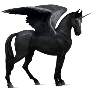 winged riding unicorn marwari liver chestnut