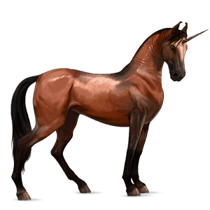 riding unicorn holsteiner chestnut