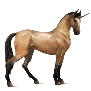 riding unicorn akhal-teke dun
