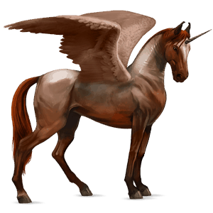 winged riding unicorn black