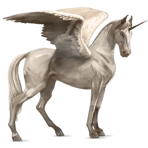 winged riding unicorn arabian horse flaxen chestnut 