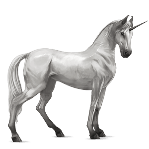 riding unicorn holsteiner light grey