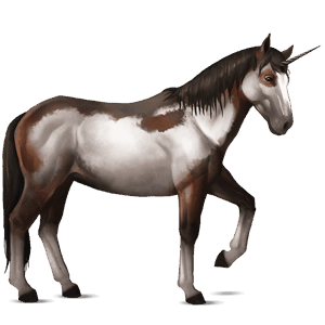 riding unicorn mustang light grey