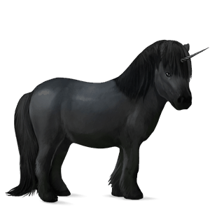 unicorn pony black