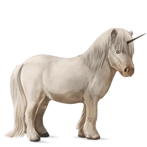 unicorn pony light grey