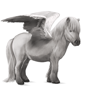 pegasus pony light grey