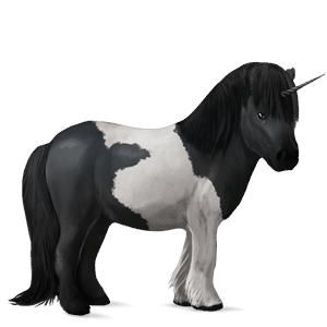 unicorn pony black tobiano
