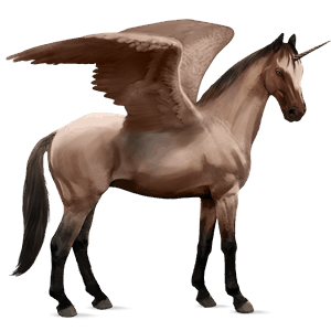 winged riding unicorn hanoverian flaxen chestnut 