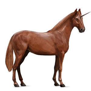 riding unicorn holsteiner chestnut