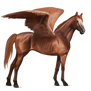 riding pegasus thoroughbred chestnut