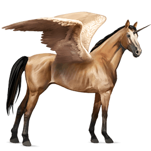 winged riding unicorn thoroughbred cherry bay
