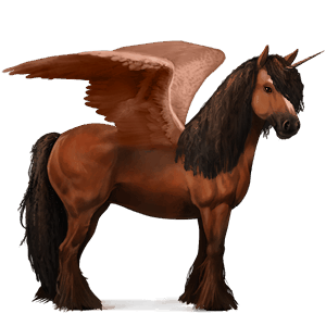 winged riding unicorn dapple grey