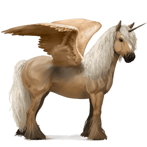 winged riding unicorn vanner mouse grey tobiano