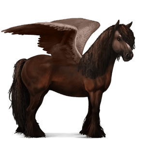 riding pegasus thoroughbred dark bay