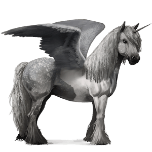 winged riding unicorn chestnut