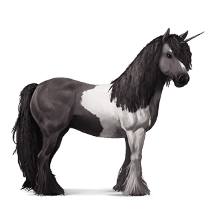 draught unicorn mouse grey tobiano