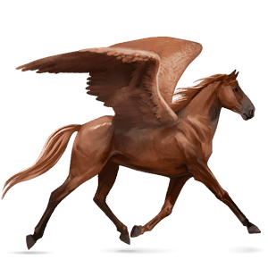 riding pegasus thoroughbred flaxen chestnut 