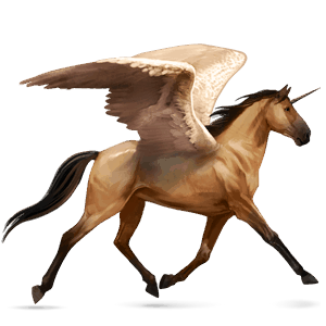 winged riding unicorn chestnut leopard 
