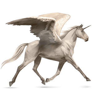 winged riding unicorn tennessee walker cremello