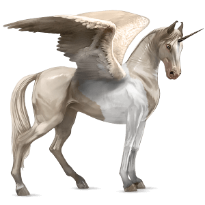 winged riding unicorn friesian black