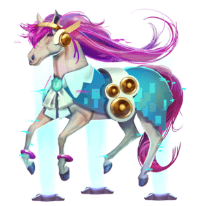 unicorn pony newfoundland pony dapple grey