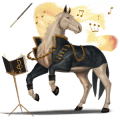 riding horse thoroughbred mouse grey