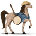 riding horse french trotter flaxen chestnut 