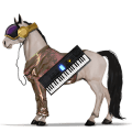 riding horse mouse grey