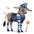 riding horse light grey