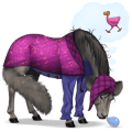 winged donkey dark brown